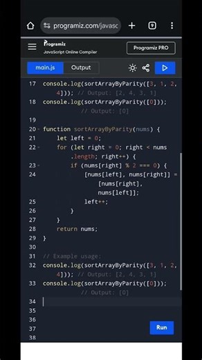 Move Even and Odd Numbers in Array | JavaScript Coding Interview Question Explained