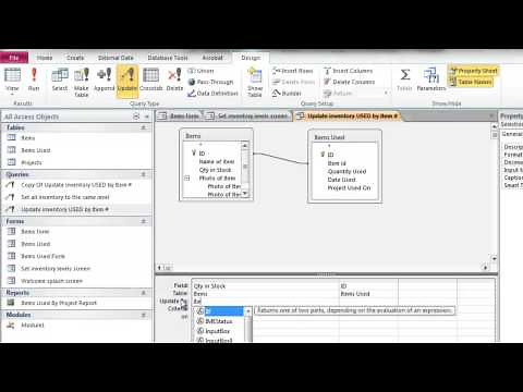How to create and use update queries in Access