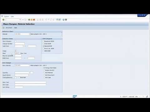 SAP Mass Change BOMs with cs20