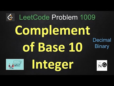 complement of base 10 integer | complement of base 10 integer leetcode | leetcode 1009 | bitwise