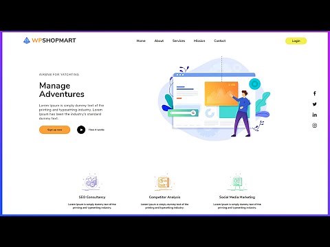 Website Template Design Using Html And CSS | Pure CSS Website Design Tutorial for Beginners