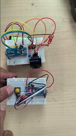 rf module transmitter and receiver using arduino and radiohead library #ytshorts #arduino