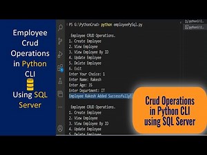 Crud Python Sql Server || Python CLI || SQL Server