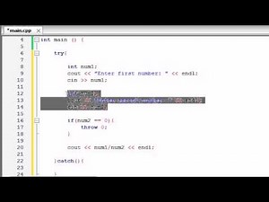 Buckys C++ Programming Tutorials - 63 - More Exceptions Examples