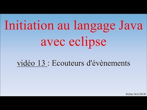 Java avec eclipse - video13 - Interface d'une application graphique