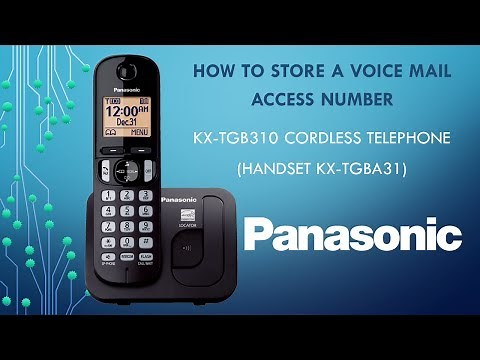 Panasonic - Telephones - Function - How to Store a Voice Mail Access Number.