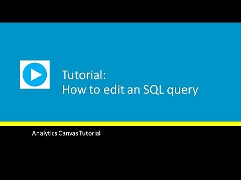 How to edit an SQL query