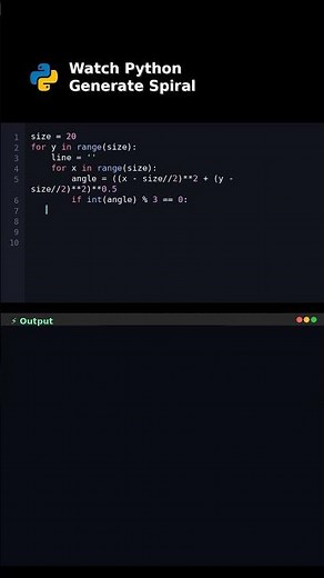 Watch Python Generate Spiral #programmingtutorial