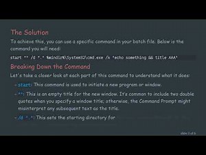 How to Run a New Command Prompt from a BAT File with Custom Arguments