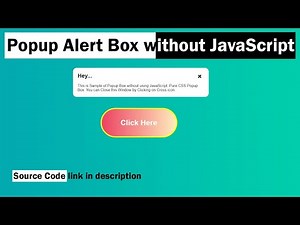 Popup Alert Box without JavaScript