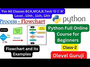 Python For Beginners for all classes ll What is Flowchart? ll Python Tutorial ll ‪@olevelguruji‬