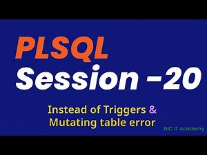 Oracle PL/SQL Tutorial Day -20 ✅ Instead of Trigger and Mutating table error in Oracle✅
