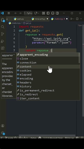 get IP address with python #pythonprogramming #phonkmusic #coding