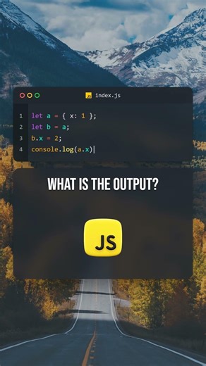 Can you predict this JavaScript output? 🤔 Object references i #JavaScript #CodingQuiz #Programming