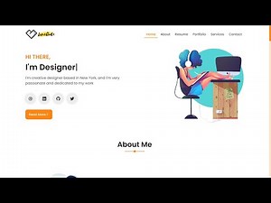 Create a Responsive Personal Portfolio Website Design Using (HTML/CSS/JS)