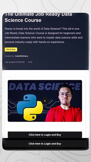 Get Job Ready now - Learn Data Science Today | Code With Harry