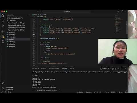Hospital management system using python