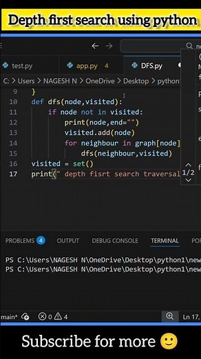 Depth First Search using python 👨‍💻💻