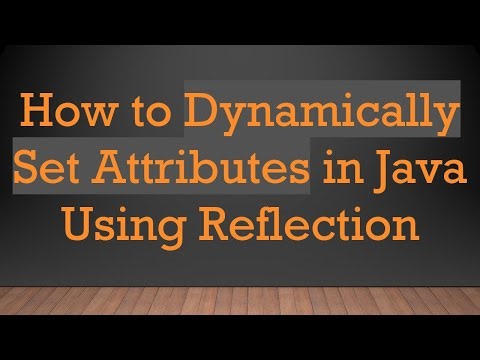 How to Dynamically Set Attributes in Java Using Reflection
