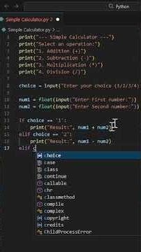 how to make basic calculator using python project-3 #python