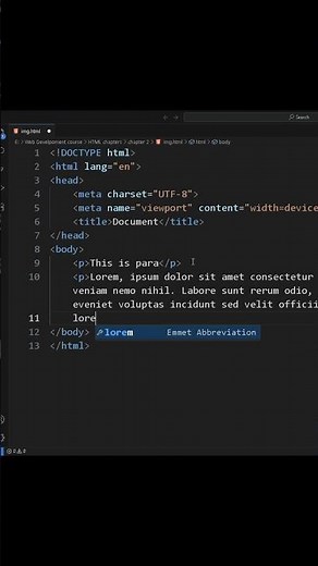 "HTML para Tag Explained in 14 second | Beginner Friendly Tutorial"