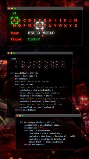 Simple python caesar cipher #python #script #programming #encryption #code #cipher #algortihm