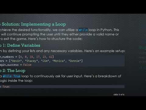 Mastering Python Loops for User Input Validation in Your Lottery Game