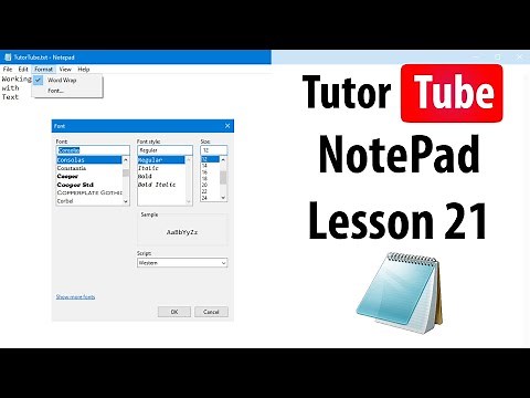 Notepad Tutorial - Lesson 21 - Saving file as SRT for Video Subtitles