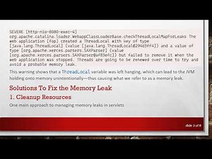 Solving the FOP Servlet Memory Leak Issue in Your Java Web Application