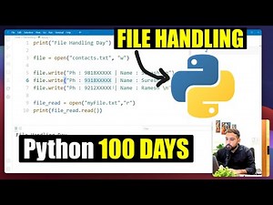 Python File Handling | Open, Read, Write, Append Operations in Python Files