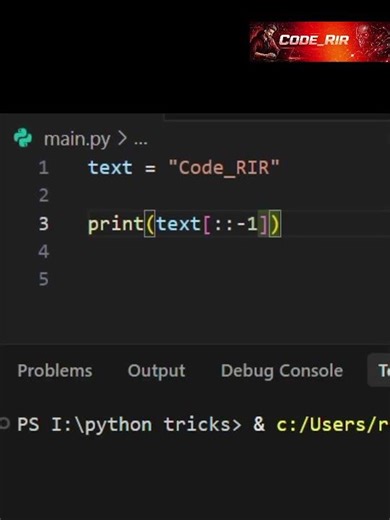 One Line Python Trick to Reverse Text