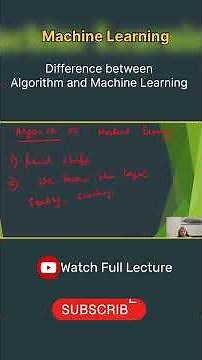 Algorithm vs Machine Learning — explained simply | Machine Learning basics
