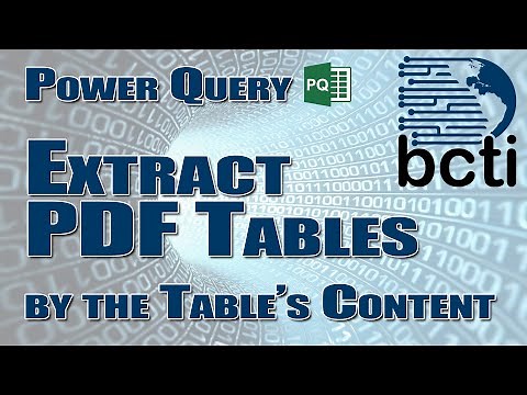 Power Query - Extract PDF Tables by the Table's Content