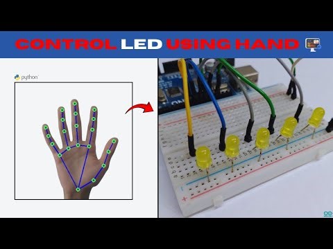 How to control led using python & arduino | opencv projects