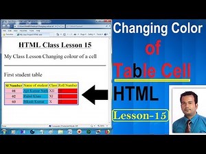 Changing colour of a cell in HTML - Lesson 15