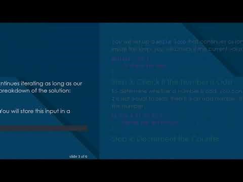 Print All Odd Numbers in Descending Order Using a While Loop