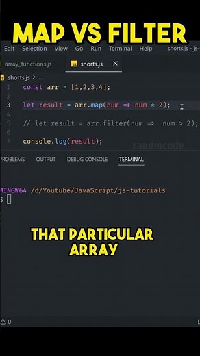 Learn the difference between MAP Vs FILTER in JavaScript