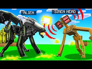 SIREN HEAD vs ALIEN VS PREDATOR ALIENS IN MINECRAFT!