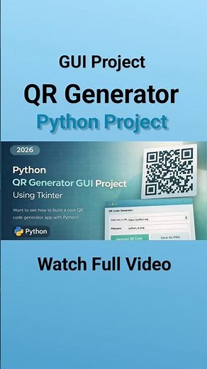 Build a QR Code Generator in Python | GUI Project Using Tkinter | Fast Code