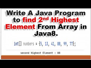 How to find second highest number from array in Java