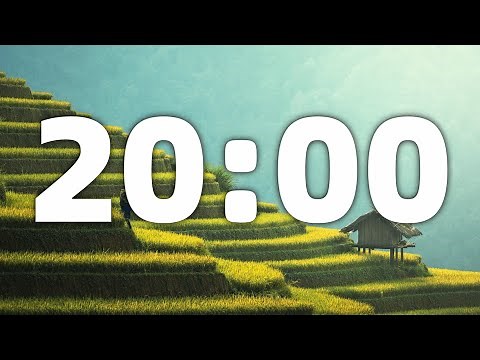 20 Minute Timer With Ticking Sound &Alarm Clock Sound | 20 Min Countdown