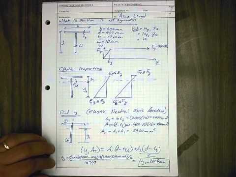 Elastic and Plastic Section Modulus and Moments for a T Beam