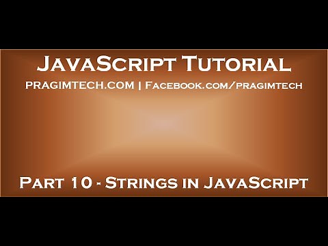 Strings in JavaScript