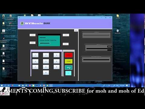 ATM system using java SWING GUI