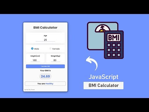 How to make BMI calculator with HTML, CSS and JavaScript