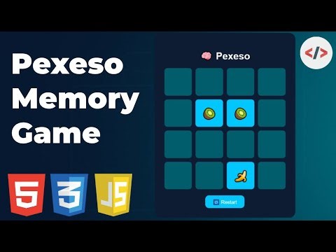 🧠 Pexeso / Memory Game Using HTML, CSS & JavaScript (Fun Mini Project!)