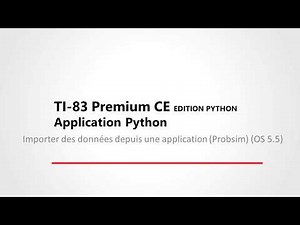 Importer des donnés depuis une application - TI-83 Premium CE Edition Python