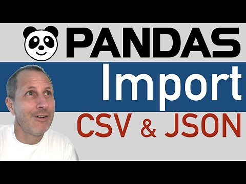 Python Pandas - How to IMPORT/read & EXPORT/write CSV & JSON data