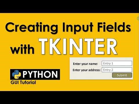 CREATING INPUT FIELD WITH TKINTER | ENTRY WIDGET OPTIONS AND METHODS | PYTHON TUTORIAL