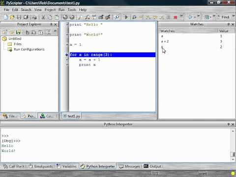 Introduction to PyScripter, the Portable Python IDE